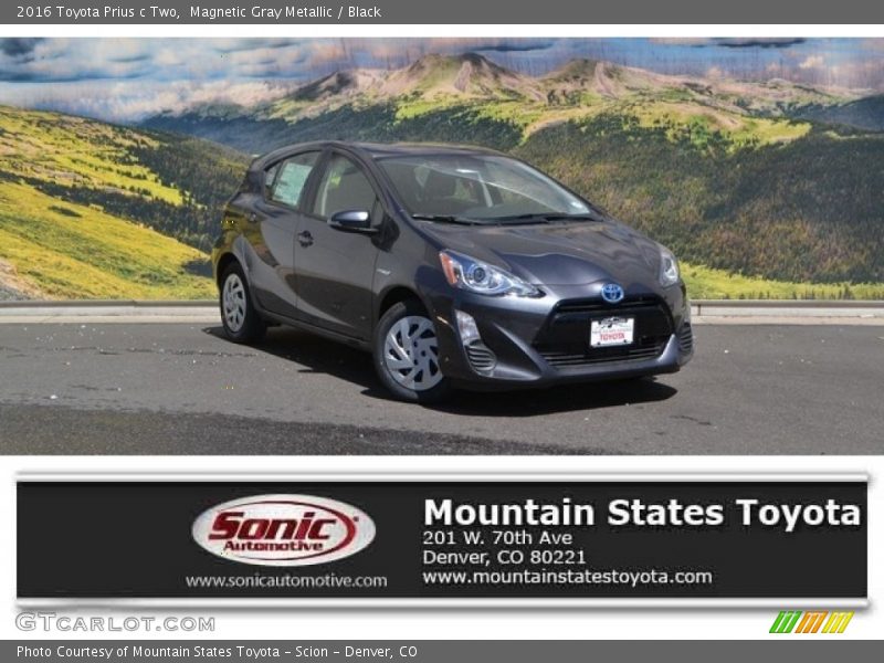 Magnetic Gray Metallic / Black 2016 Toyota Prius c Two