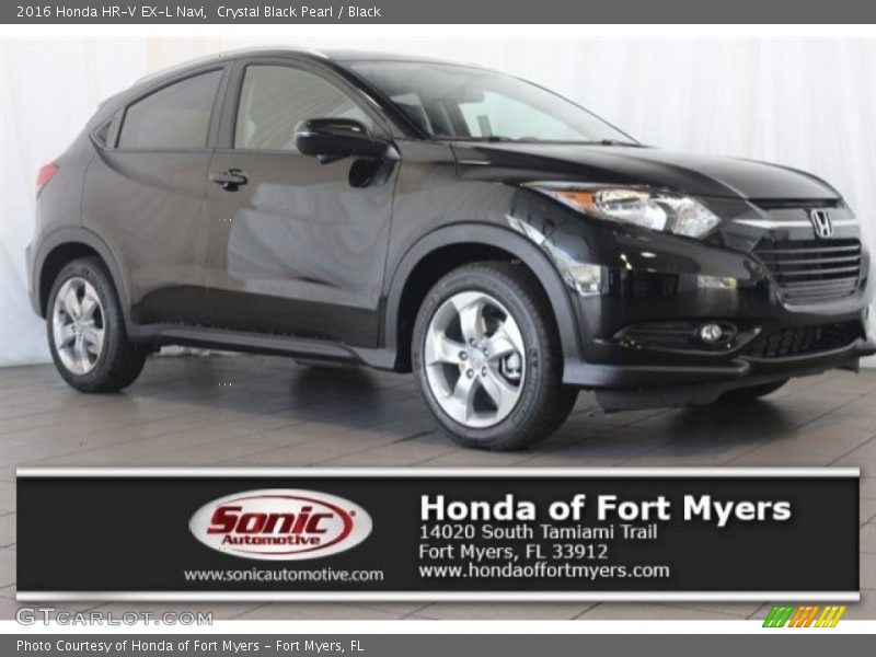 Crystal Black Pearl / Black 2016 Honda HR-V EX-L Navi