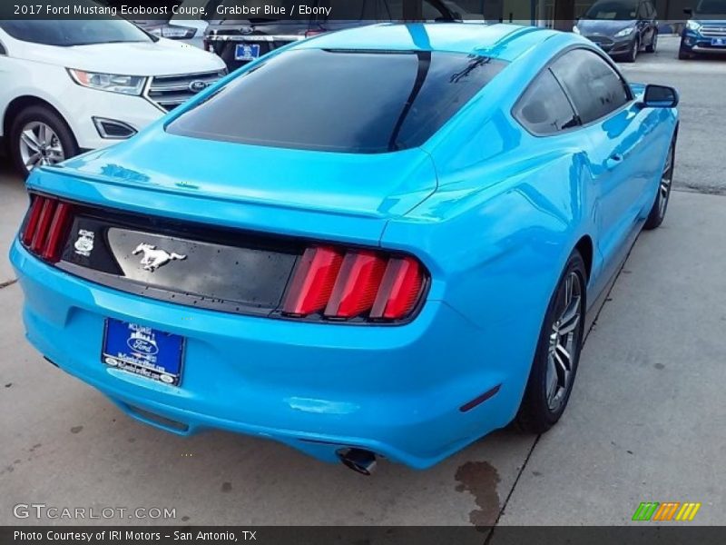Grabber Blue / Ebony 2017 Ford Mustang Ecoboost Coupe