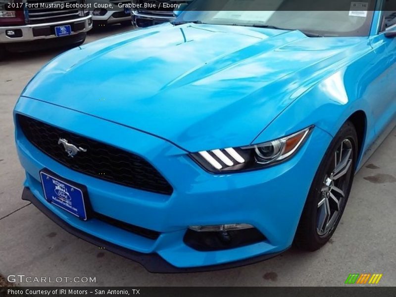 Grabber Blue / Ebony 2017 Ford Mustang Ecoboost Coupe