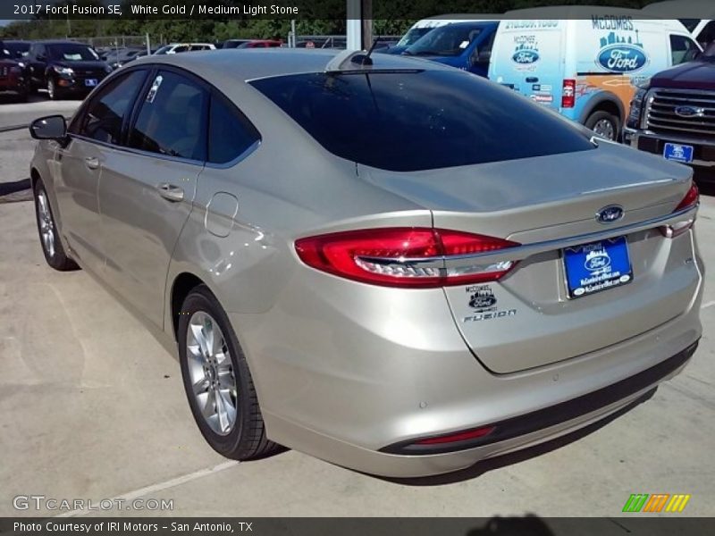 White Gold / Medium Light Stone 2017 Ford Fusion SE