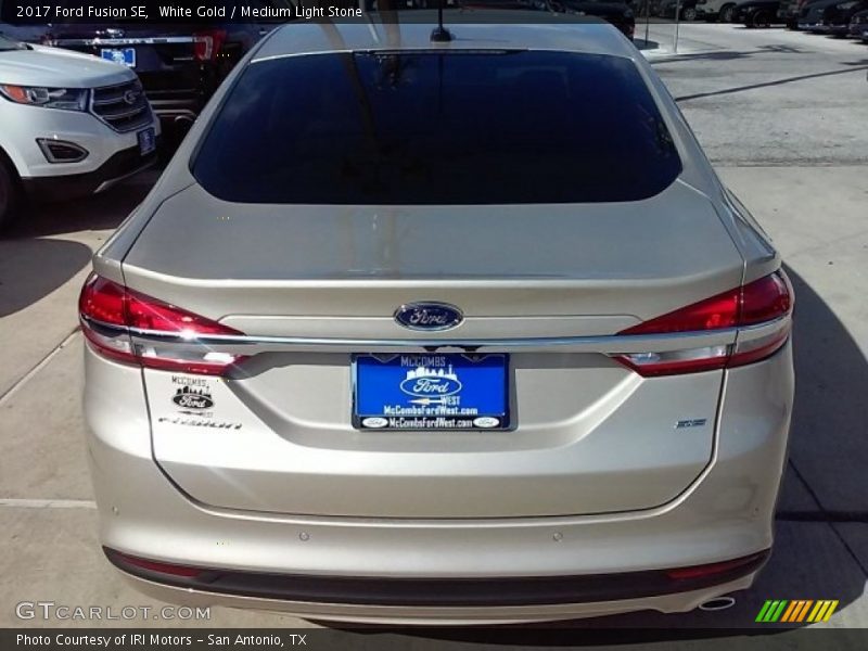 White Gold / Medium Light Stone 2017 Ford Fusion SE