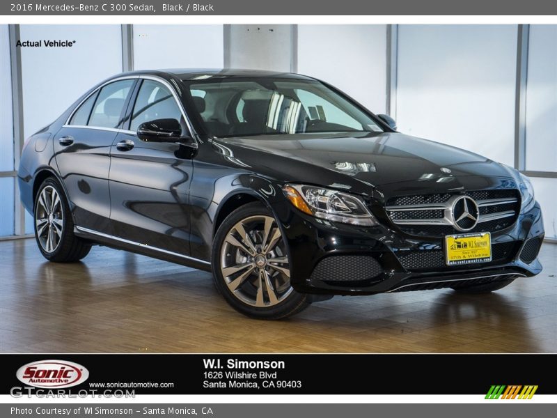 Black / Black 2016 Mercedes-Benz C 300 Sedan