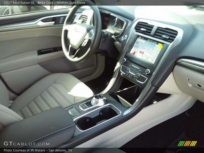 White Gold / Medium Light Stone 2017 Ford Fusion SE