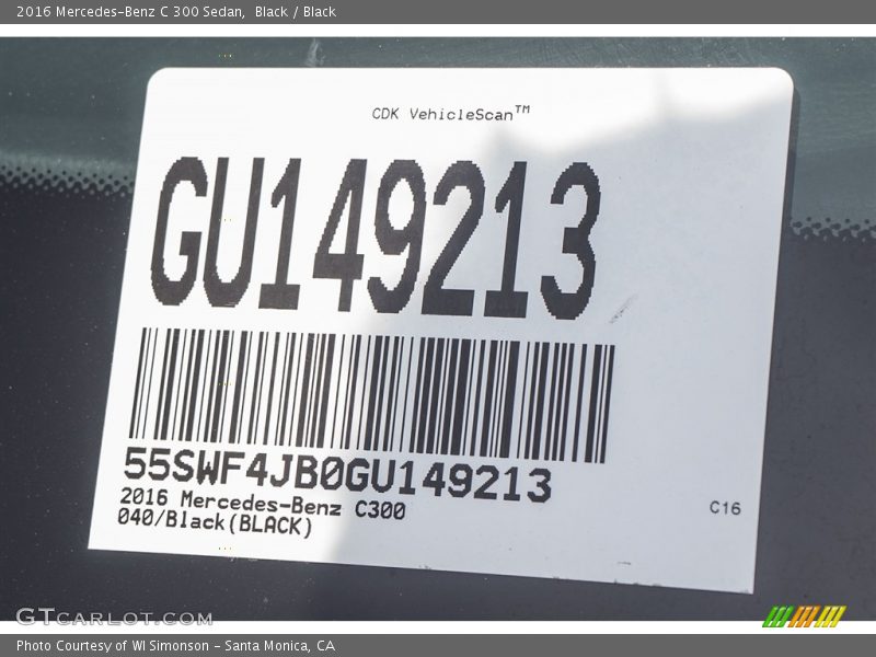 Black / Black 2016 Mercedes-Benz C 300 Sedan