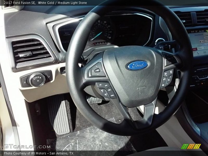White Gold / Medium Light Stone 2017 Ford Fusion SE