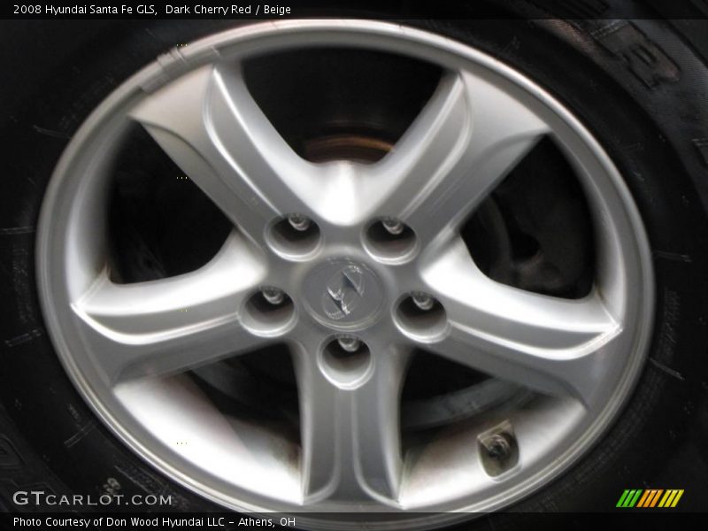 Dark Cherry Red / Beige 2008 Hyundai Santa Fe GLS