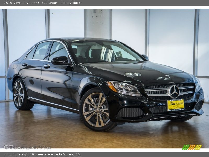 Black / Black 2016 Mercedes-Benz C 300 Sedan