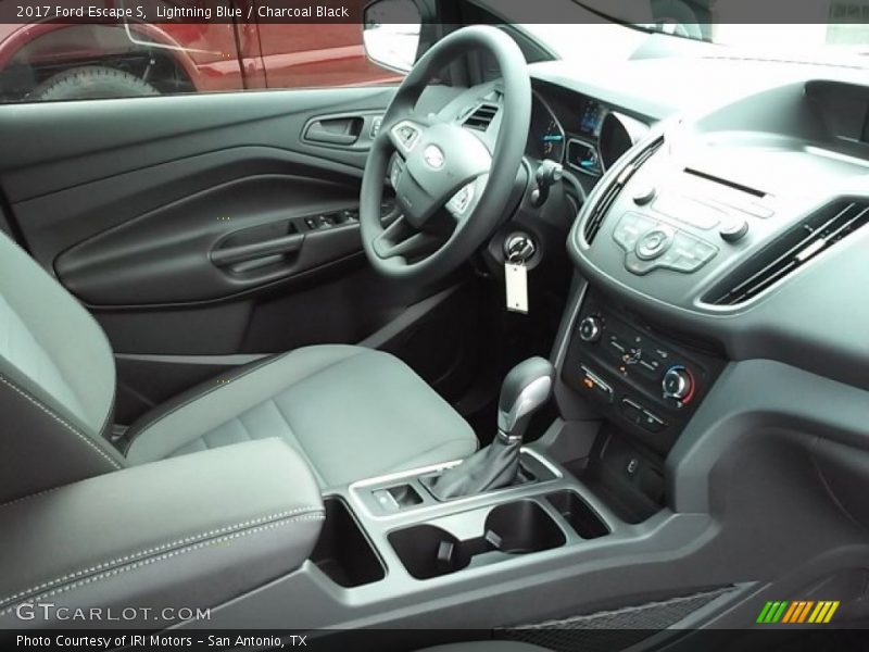 Lightning Blue / Charcoal Black 2017 Ford Escape S