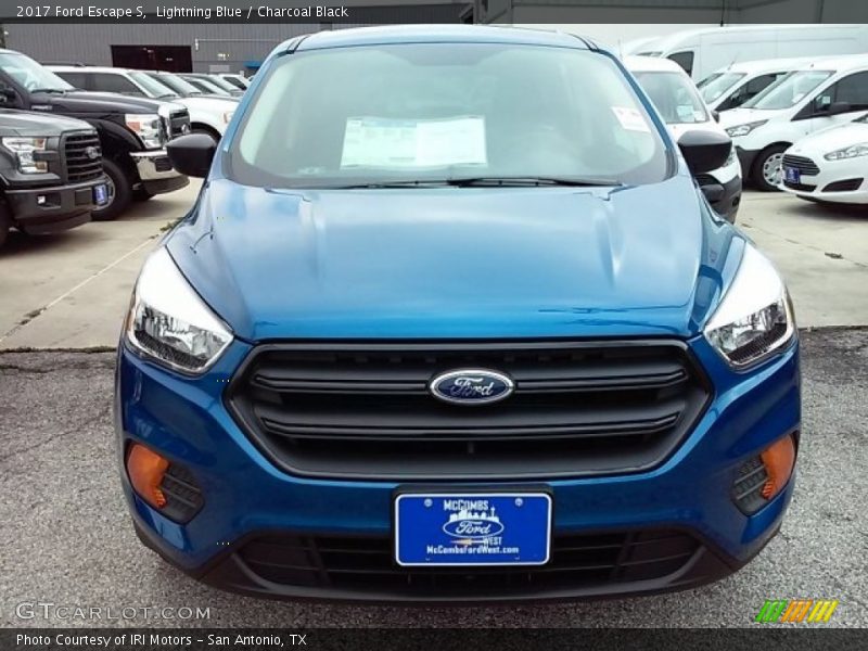 Lightning Blue / Charcoal Black 2017 Ford Escape S