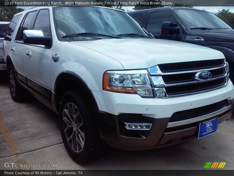 White Platinum Metallic Tricoat / King Ranch Mesa Brown/Ebony 2016 Ford Expedition King Ranch
