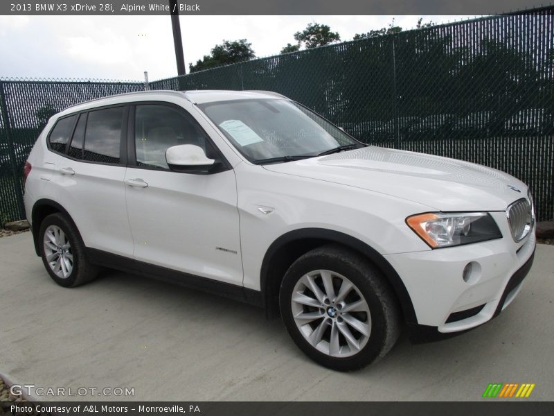 Alpine White / Black 2013 BMW X3 xDrive 28i