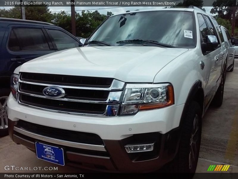 White Platinum Metallic Tricoat / King Ranch Mesa Brown/Ebony 2016 Ford Expedition King Ranch