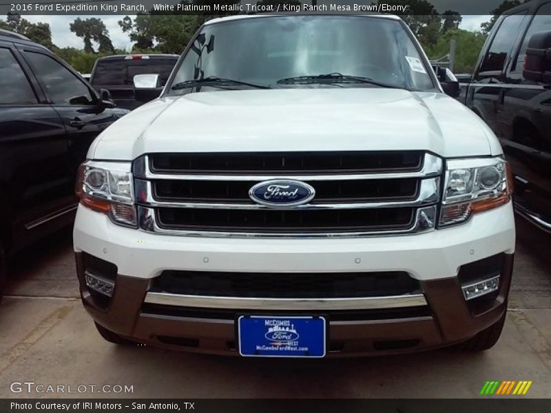 White Platinum Metallic Tricoat / King Ranch Mesa Brown/Ebony 2016 Ford Expedition King Ranch