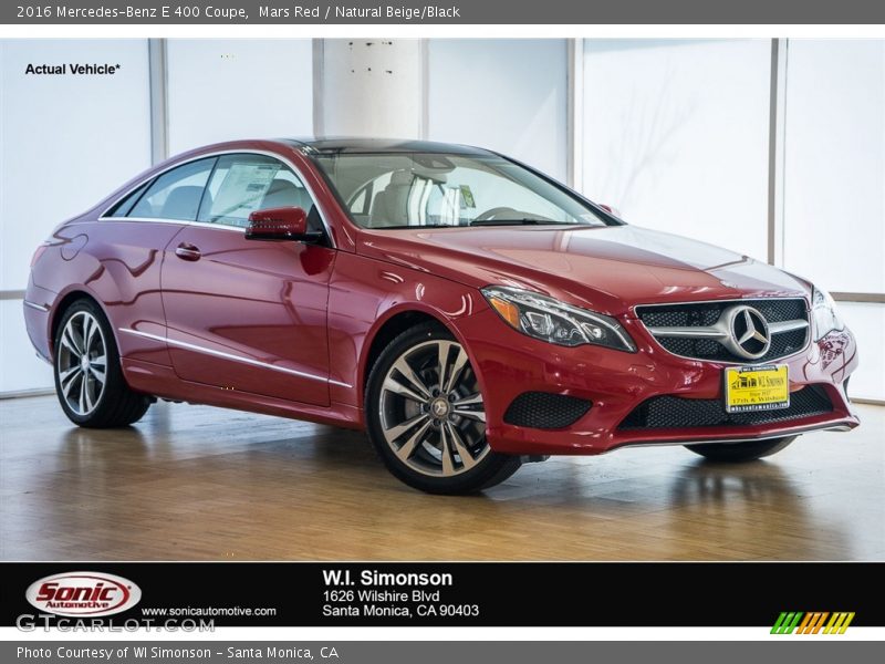 Mars Red / Natural Beige/Black 2016 Mercedes-Benz E 400 Coupe