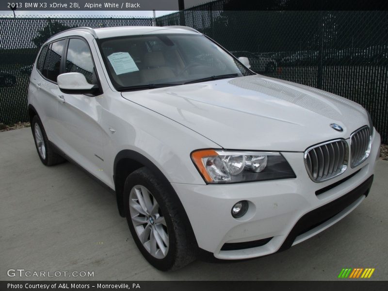 Alpine White / Black 2013 BMW X3 xDrive 28i