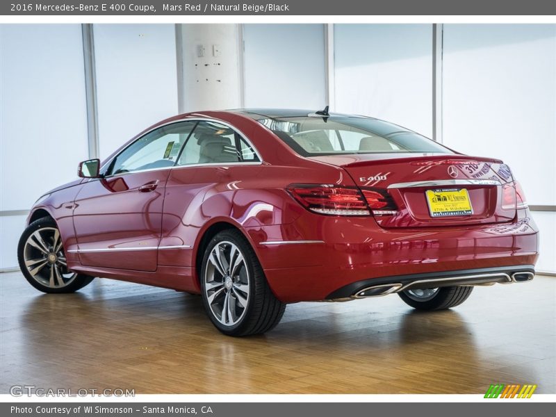 Mars Red / Natural Beige/Black 2016 Mercedes-Benz E 400 Coupe