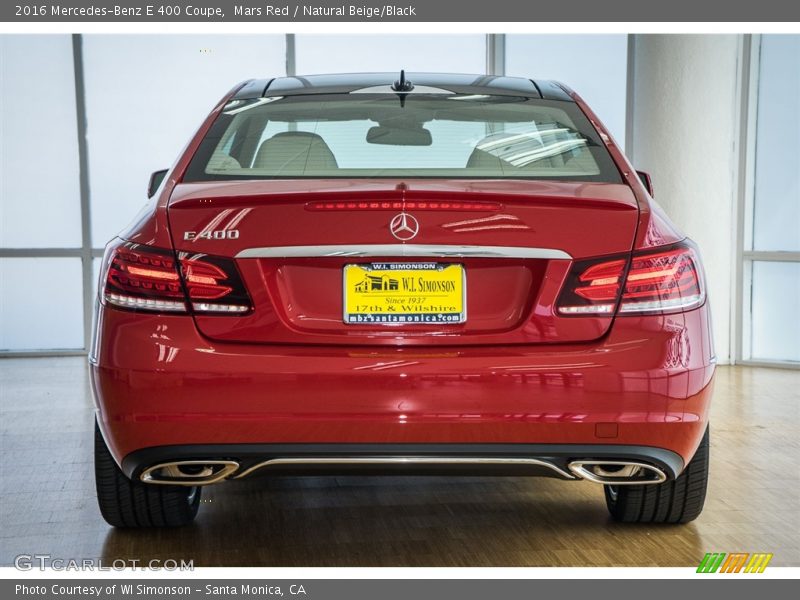 Mars Red / Natural Beige/Black 2016 Mercedes-Benz E 400 Coupe