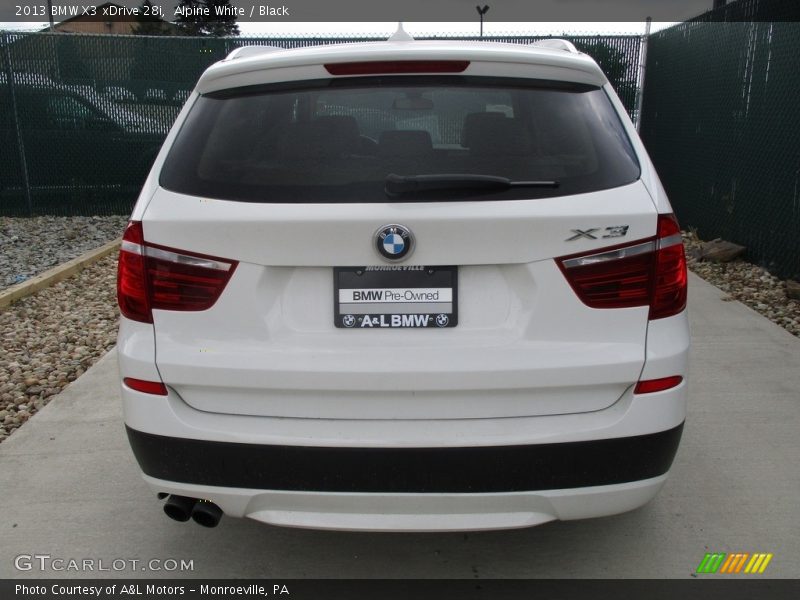 Alpine White / Black 2013 BMW X3 xDrive 28i