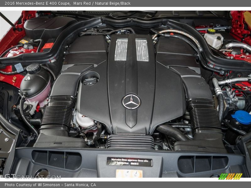 Mars Red / Natural Beige/Black 2016 Mercedes-Benz E 400 Coupe
