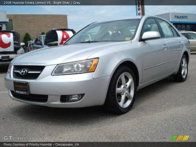 Bright Silver / Gray 2008 Hyundai Sonata Limited V6