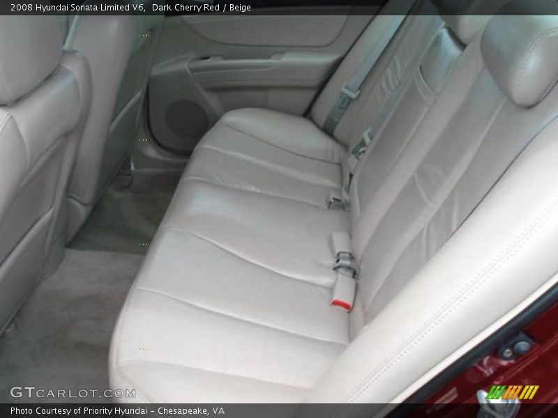 Dark Cherry Red / Beige 2008 Hyundai Sonata Limited V6