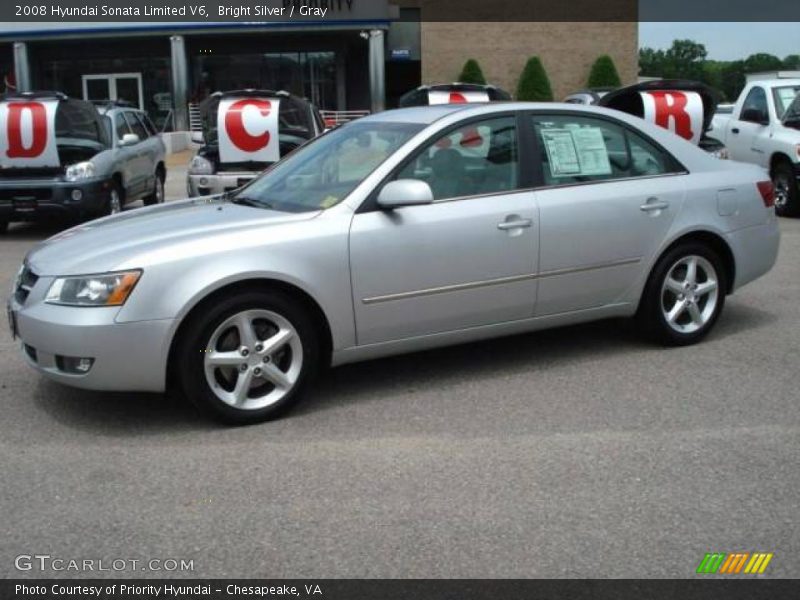 Bright Silver / Gray 2008 Hyundai Sonata Limited V6