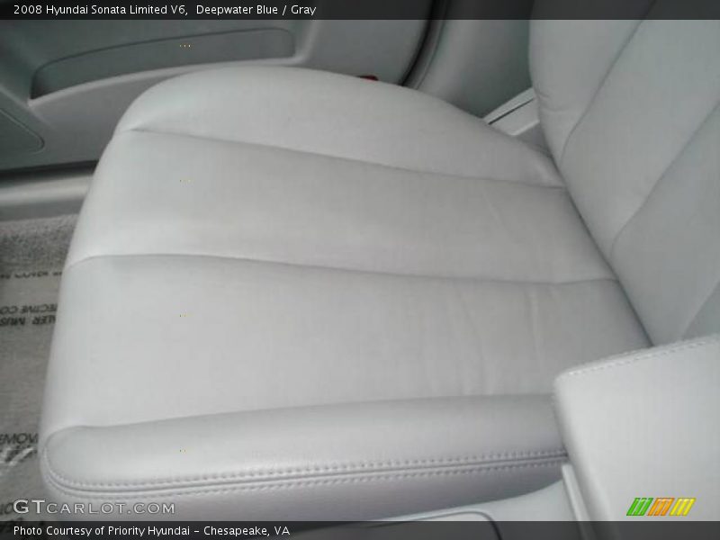 Deepwater Blue / Gray 2008 Hyundai Sonata Limited V6