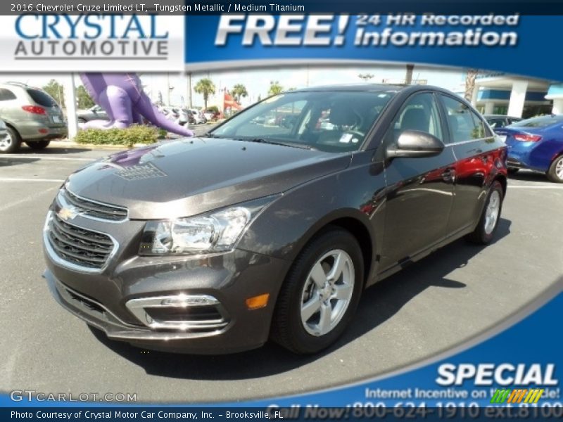 Tungsten Metallic / Medium Titanium 2016 Chevrolet Cruze Limited LT