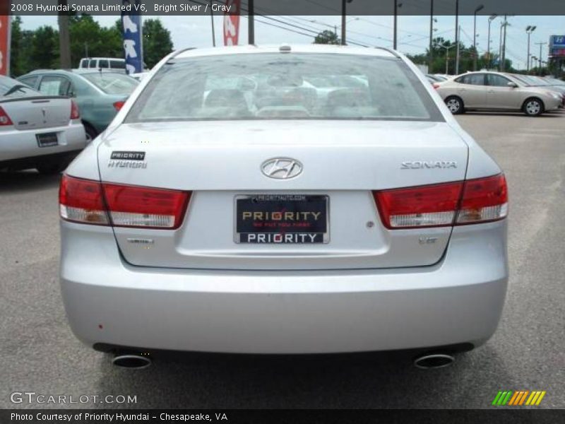 Bright Silver / Gray 2008 Hyundai Sonata Limited V6