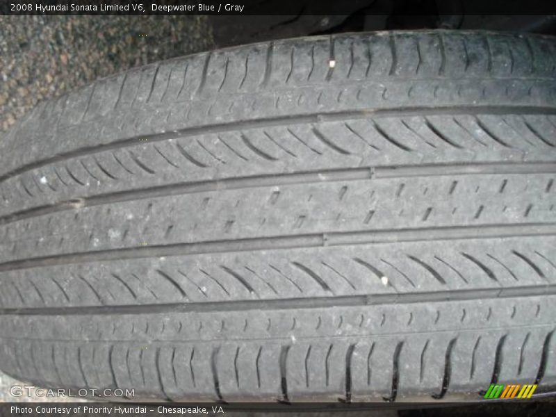Deepwater Blue / Gray 2008 Hyundai Sonata Limited V6