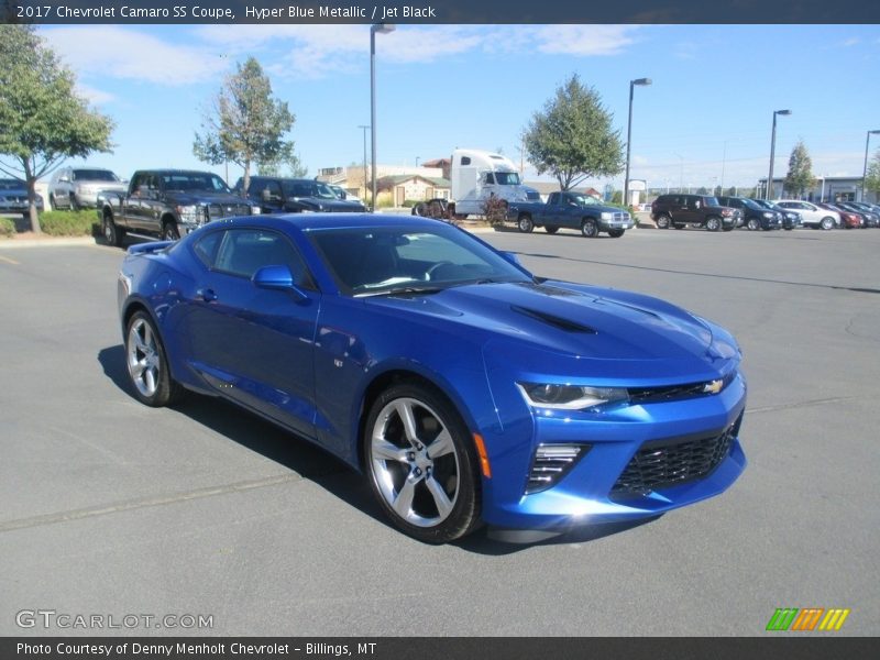 Hyper Blue Metallic / Jet Black 2017 Chevrolet Camaro SS Coupe