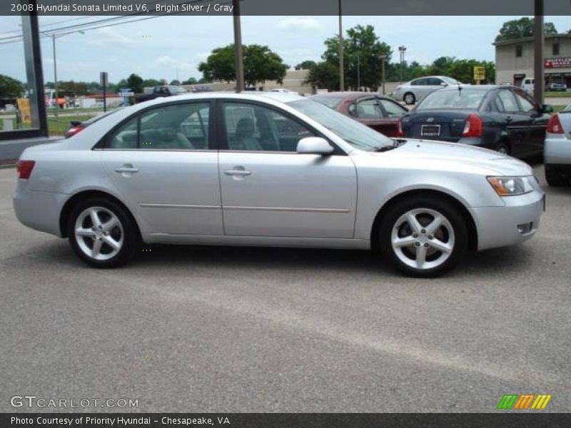 Bright Silver / Gray 2008 Hyundai Sonata Limited V6