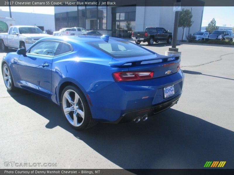 Hyper Blue Metallic / Jet Black 2017 Chevrolet Camaro SS Coupe