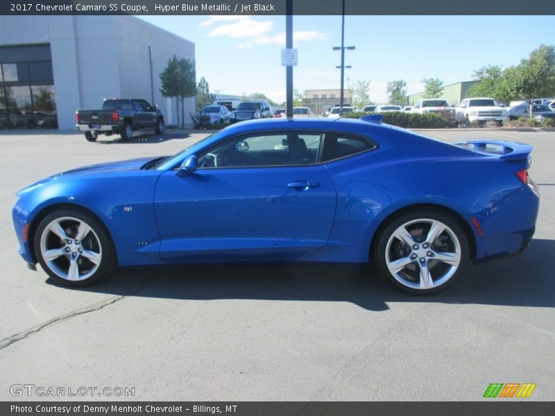 Hyper Blue Metallic / Jet Black 2017 Chevrolet Camaro SS Coupe
