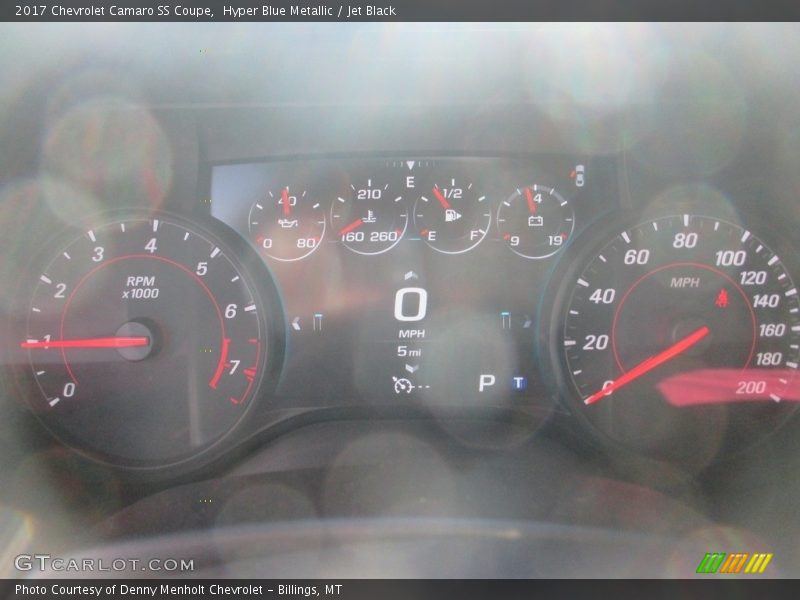 Hyper Blue Metallic / Jet Black 2017 Chevrolet Camaro SS Coupe