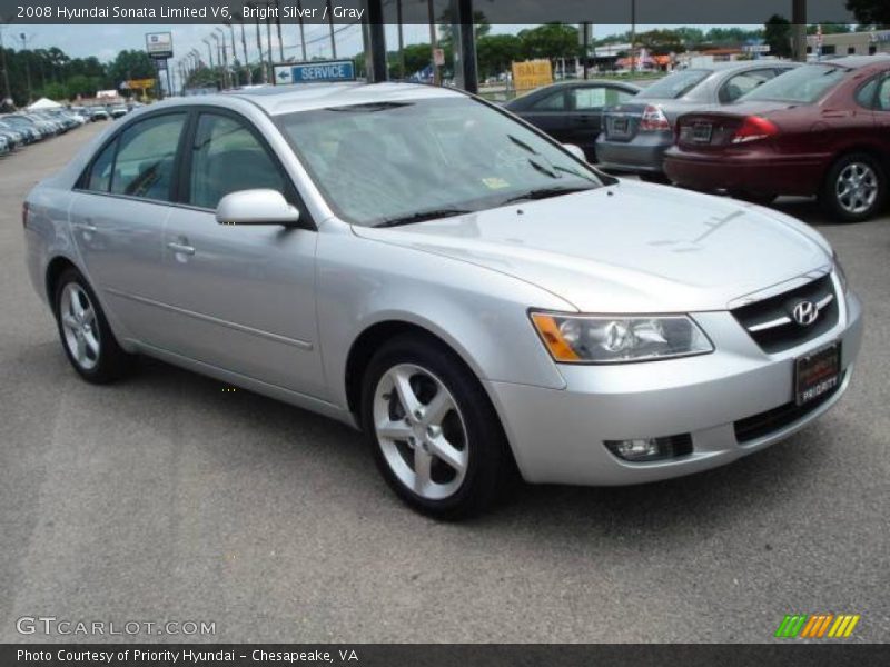 Bright Silver / Gray 2008 Hyundai Sonata Limited V6