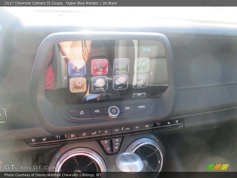 Hyper Blue Metallic / Jet Black 2017 Chevrolet Camaro SS Coupe