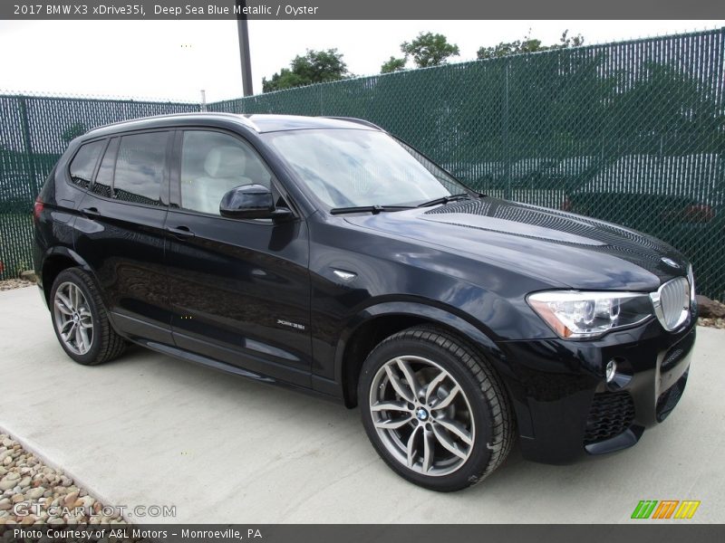 Deep Sea Blue Metallic / Oyster 2017 BMW X3 xDrive35i