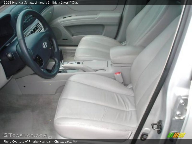 Bright Silver / Gray 2008 Hyundai Sonata Limited V6