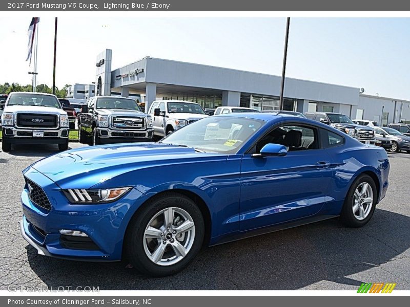 Lightning Blue / Ebony 2017 Ford Mustang V6 Coupe