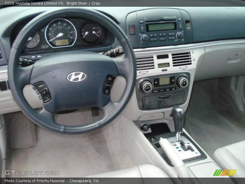Bright Silver / Gray 2008 Hyundai Sonata Limited V6