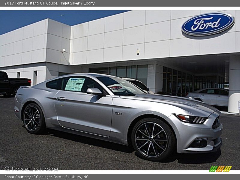Ingot Silver / Ebony 2017 Ford Mustang GT Coupe