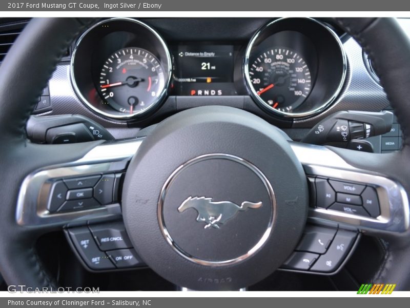 Ingot Silver / Ebony 2017 Ford Mustang GT Coupe