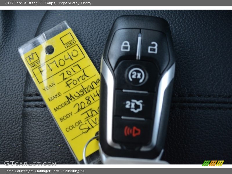 Ingot Silver / Ebony 2017 Ford Mustang GT Coupe