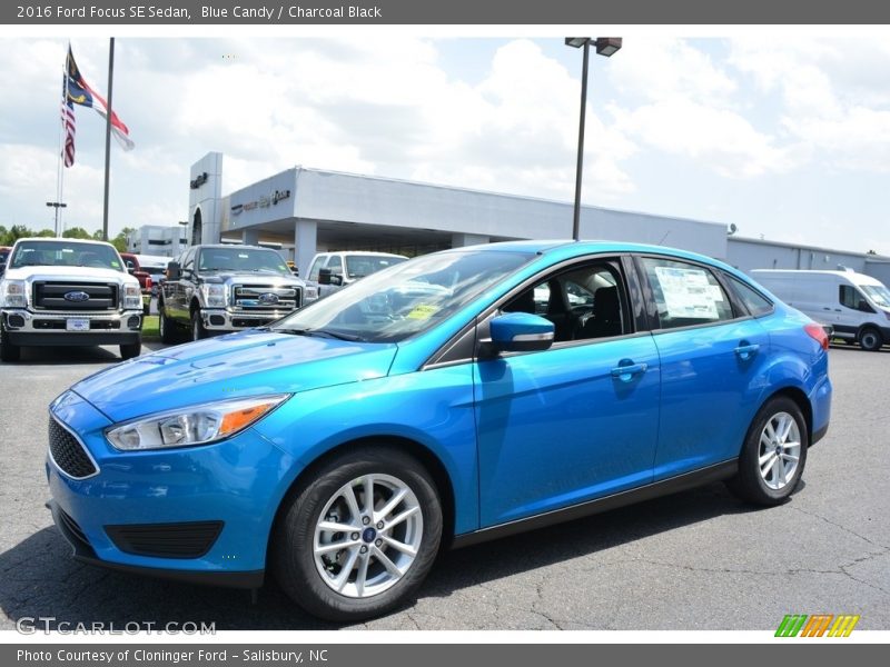 Blue Candy / Charcoal Black 2016 Ford Focus SE Sedan