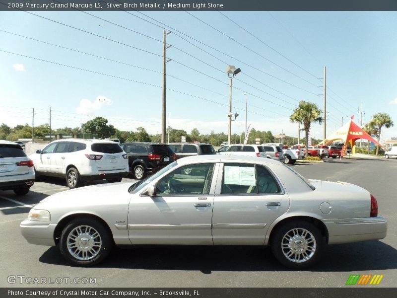 Silver Birch Metallic / Medium Light Stone 2009 Mercury Grand Marquis LS