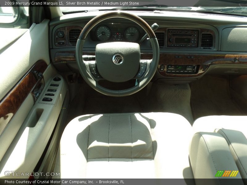 Silver Birch Metallic / Medium Light Stone 2009 Mercury Grand Marquis LS