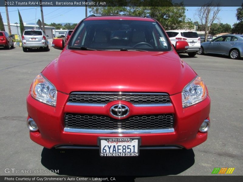 Barcelona Red Metallic / Ash 2012 Toyota RAV4 Limited