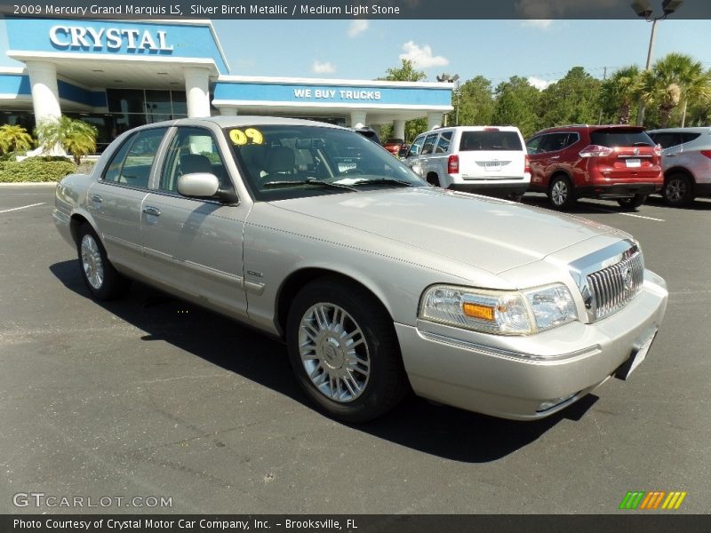 Silver Birch Metallic / Medium Light Stone 2009 Mercury Grand Marquis LS